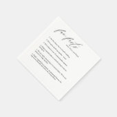 Modern Script Leuke Feiten Bruiloft Servetten (Hoek)