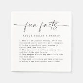 Modern Script Leuke Feiten Bruiloft Servetten (Voorkant)