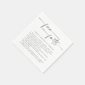 Modern Script Leuke Feiten Bruiloft Servetten (Hoek)