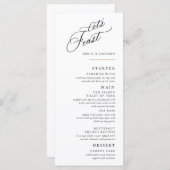 Modern Script Line Block Menu (Voorkant / Achterkant)