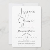 Modern Script Lingerie Vrijgezellenfeest Kaart (Voorkant)