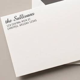 Modern Script Links Uitgelijnd Retouradres Zelfinktende Stempel
