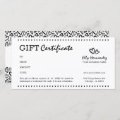 Modern Script Logo Heart Black Cadeaubon (Voorkant / Achterkant)