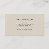 Modern script logo minimale professionele naam visitekaartje (Achterkant)