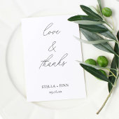 Modern Script Love & Bedankt Wedding Zelfinktende Stempel