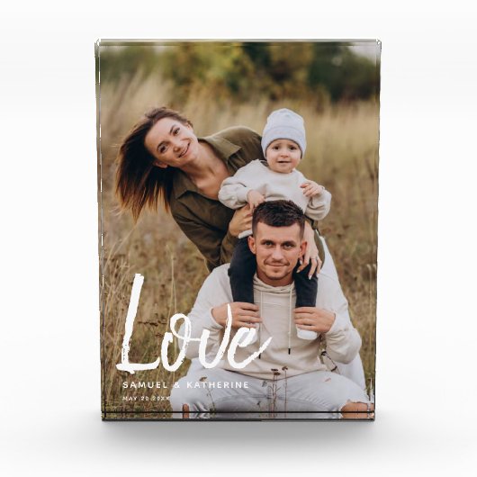 Modern Script "Love" Custom Family  Fotoblokken (Voorkant)