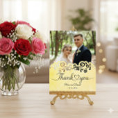 Modern Script Love Heart Wedding Flat Thank You Briefkaart