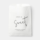 Modern Script Love is Sweet Afstuderen Bedankzakje (Voorkant)