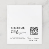 Modern Script Love QR Code Note Card Klantenkaartje (Buitenkant ongevouwen)