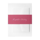Modern Script Magenta Trouwkaart Uitnodigingen Wikkel (Voorkant Voorbeeld)