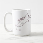 Modern script mama jaar gevestigd koffiemok (Links)