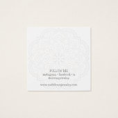 Modern Script Mandala Ring Sieraden Display Kaart (Achterkant)