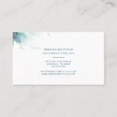 Modern script Marble Agate Pattern Visitekaartje (Achterkant)