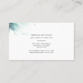 Modern Script Marble Pattern Agate Visitekaartje (Achterkant)