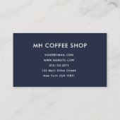Modern Script Marine Eenvoudig Klantenkaartje (Achterkant)