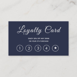 Modern Script Marine Eenvoudig Klantenkaartje