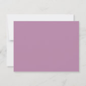 Modern Script Mauve Hart Rand Monogram Notitiekaartje (Achterkant)