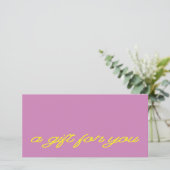 Modern Script Mauve Roze QR Code Cadeaubon (Staand voorkant)