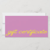 Modern Script Mauve Roze QR Code Cadeaubon (Voorkant)
