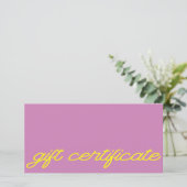 Modern Script Mauve Roze QR Code Cadeaubon (Staand voorkant)