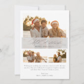 Modern Script Mele Kalikimaka Tropical 3 Foto Feestdagenkaart (Voorkant)