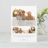 Modern Script Mele Kalikimaka Tropical 3 Foto Feestdagenkaart (Staand voorkant)