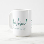 Modern Script Merk Bedrijfsnaam Koffiemok (Voorkant links)