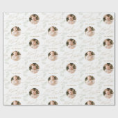 Modern Script Merriest Christmas Family 2 photo Cadeaupapier (Vlak)