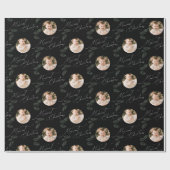 Modern Script Merriest Christmas Family 2 photo Cadeaupapier (Vlak)