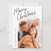 Modern Script Merry Christmas Arch 2 Foto Feestdagenkaart (Voorkant)
