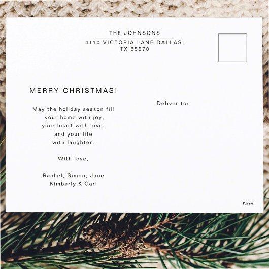 Modern Script Merry Christmas Arch Lijst Foto Feestdagenkaart