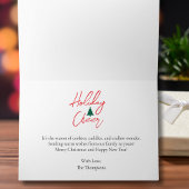 Modern Script Merry Christmas Family Photo Custom  Kaart