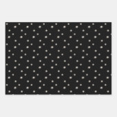 Modern Script MERRY CHRISTMAS Lights Zwart Goud Inpakpapier Vel (Voorkant)