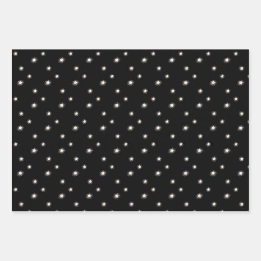 Modern Script MERRY CHRISTMAS Lights Zwart Goud Inpakpapier Vel (Voorkant)