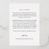 Modern Script Merry Kerstjaar in Review Foto Folie Feestdagenkaart (Achterkant)