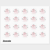 Modern script Merry Kerstsnowflakes Ronde Sticker (Vel)