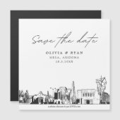 Modern Script Mesa Arizona Save the Date Magnet (Voorkant / Achterkant)