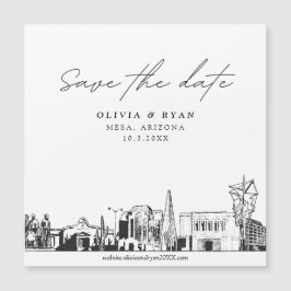 Modern Script Mesa Arizona Save the Date Magnet