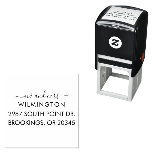 Modern script met de hand geletterde familie retou zelfinktende stempel (In situ)