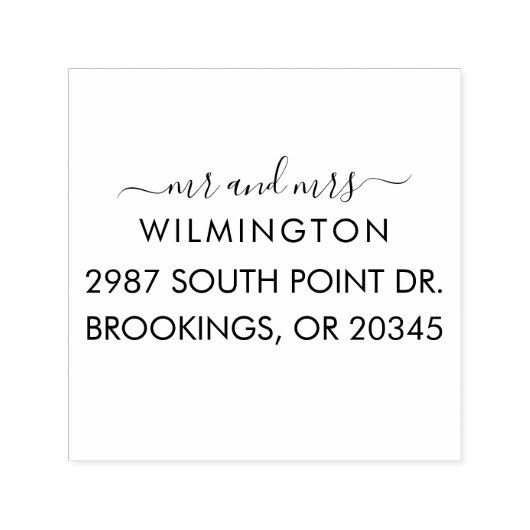 Modern script met de hand geletterde familie retou  zelfinktende stempel (Design)