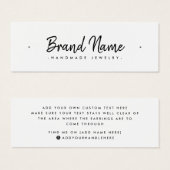 Modern script met minimale stuifte die weergavekaa mini visitekaartjes (Voorkant /achterkant)