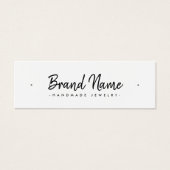 Modern script met minimale stuifte die weergavekaa mini visitekaartjes (Voorkant)