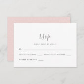 Modern script met Stippen Wedding Rsvp (Voorkant / Achterkant)