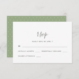 Modern script met Stippen Wedding Rsvp