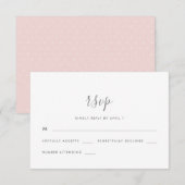 Modern script met Stippen Wedding Rsvp Kaartje (Voorkant / Achterkant)