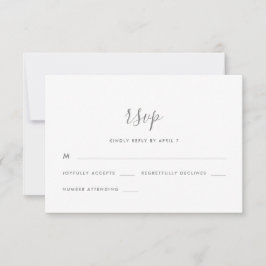 Modern script met Stippen Wedding Rsvp Kaartje