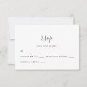 Modern script met Stippen Wedding Rsvp Kaartje (Voorkant)