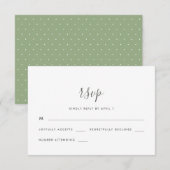 Modern script met Stippen Wedding Rsvp Kaartje (Voorkant / Achterkant)