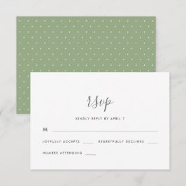 Modern script met Stippen Wedding Rsvp Kaartje