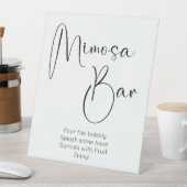 Modern Script Mimosa Bar Reclamebord Met Voetstuk (Insitu)